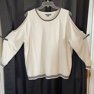 Ralph Lauren Cream colored Cold Shoulder sweater